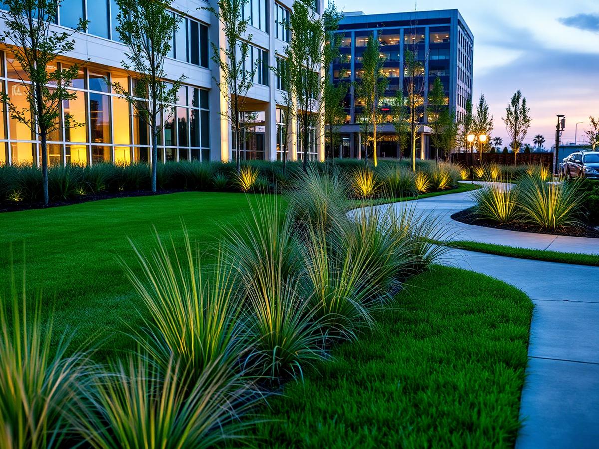 Commercial property landscaping